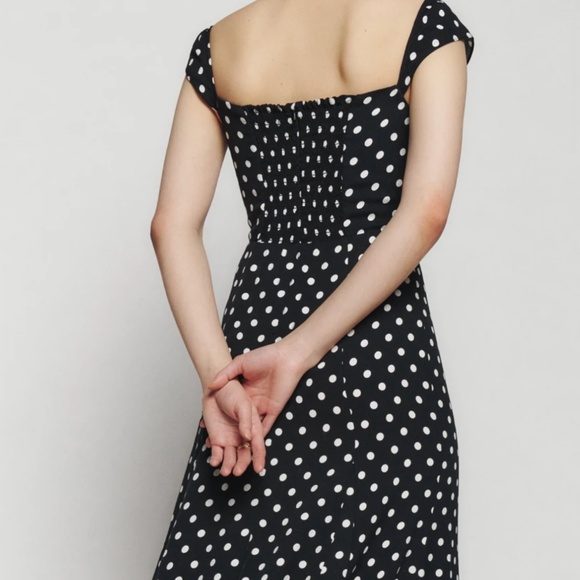 SOLD -EMT- Reformation Midi Dress US4 Sooooo Gorgeous Polka Dot ♥️ - Picture 2 of 5